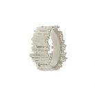 Alex Monroe Jewellery Silver Tree Bark Wide Ring