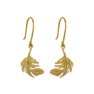 Alex Monroe Jewellery Yellow Gold Plated Alex Monroe Little Feather Hook Earrings