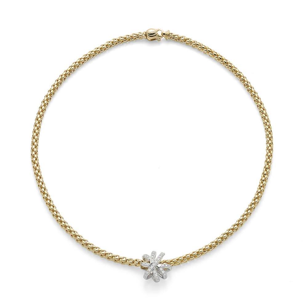 FOPE Designer Jewellery FOPE 18ct Gold and Diamond Flex’it’ Necklace 668C