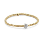 FOPE Designer Jewellery FOPE 18ct Gold Flex’it Bracelet with Rondels 744B Pave