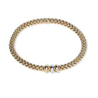 FOPE Designer Jewellery FOPE 18ct Gold, White Gold and Rose Gold Flex’It Bracelet with Tri-Colour Rondels 653B