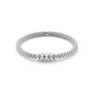 FOPE Designer Jewellery FOPE 18ct White Gold Flex’it’ Bracelet with White Gold and Diamond Rondels 655B