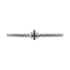 FOPE Designer Jewellery FOPE 18ct White Gold Flex’it Eka Tiny Bracelet with Rondels and Black Diamonds 754B BBR1