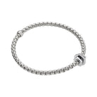 FOPE Designer Jewellery FOPE 18ct White Gold Flex’it Eka Tiny Bracelet with Rondels and Diamonds 754B BBR