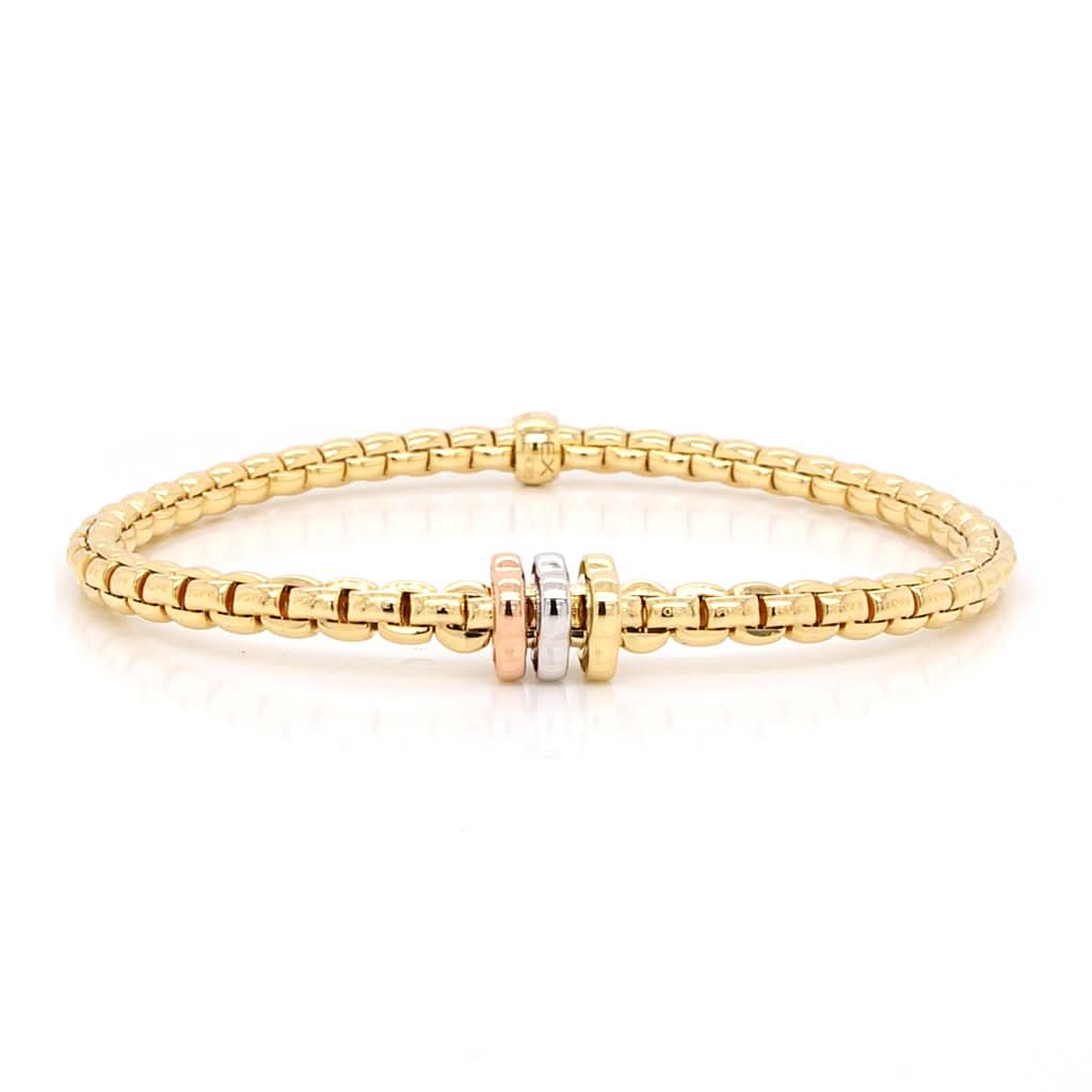 FOPE Designer Jewellery FOPE 18ct Yellow Gold Eka Tiny Bracelet 739B