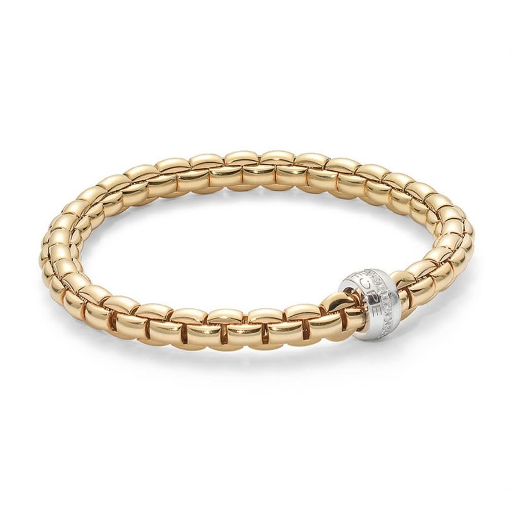 FOPE Designer Jewellery FOPE Flex'it 18ct Rose Gold 0.18ct Diamond Bracelet 704B
