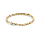 FOPE Designer Jewellery FOPE Flex'it Eka 18ct Gold 0.19ct Diamond Bracelet 733B Pavé
