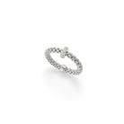 FOPE Designer Jewellery FOPE Flex'it Prima 18ct White Gold 0.18ct Diamond Rondel Ring AN745