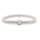 FOPE Designer Jewellery FOPE Flex'it Solo 18ct White Gold 0.29ct Diamond Rondel Bracelet 634B