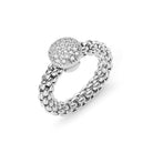 FOPE Designer Jewellery FOPE Flex'it Solo 18ct White Gold Diamond Ring AN648