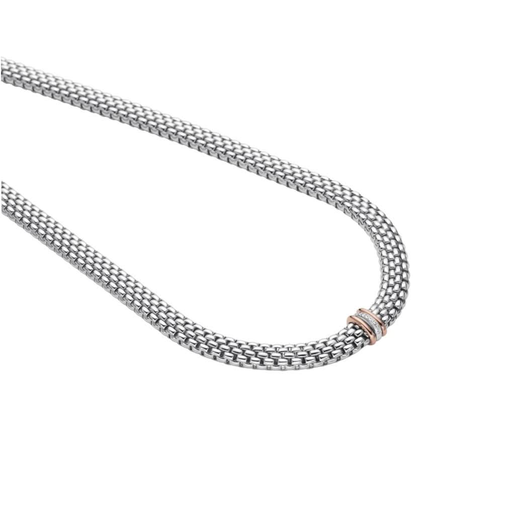 FOPE Designer Jewellery FOPE Panorama 18ct White Gold Long Necklace with Diamonds 587C BBR