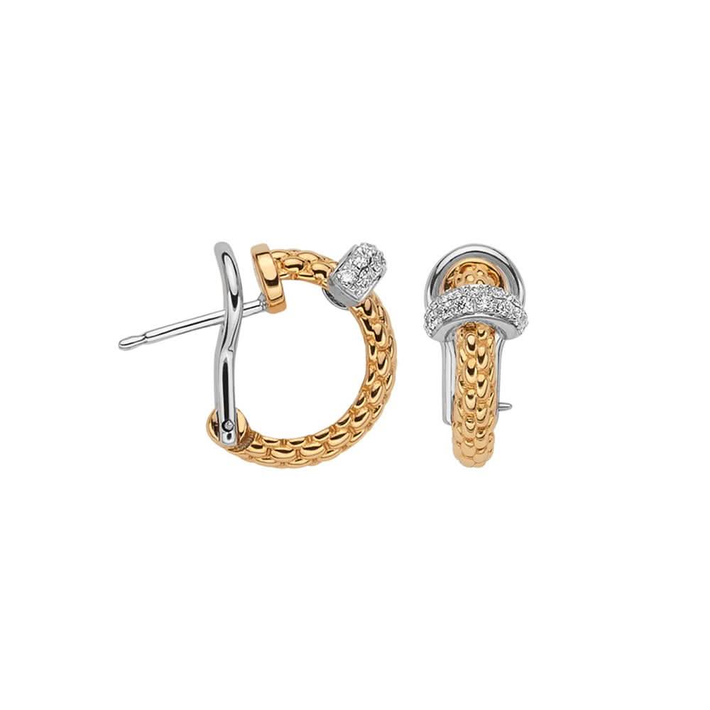 FOPE Designer Jewellery FOPE Prima 18ct Gold 0.18ct Diamond Earrings OR747
