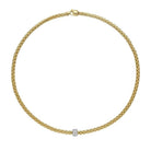 FOPE Designer Jewellery FOPE Solo 18ct Gold 0.29ct Diamond Necklace 634C Pavé