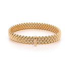 FOPE Jewellery FOPE 18ct Rose Gold Panorama Bracelet with Diamond-Set Bar