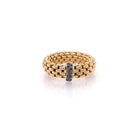 FOPE Jewellery FOPE 18ct Rose Gold Vendome Flex'It Ring with Fixed Black Diamond-Set Rondel