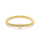 FOPE Jewellery FOPE 18ct Yellow Gold Stretch Rope Bracelet with Diamond-Set Rondel