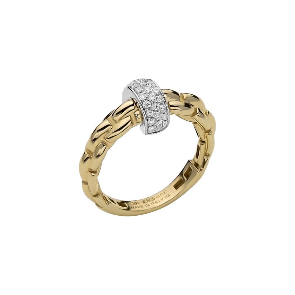 FOPE Jewellery FOPE Eka Tiny Anniversario Collection 0.22ct Diamond Ring - AN707 PAVE