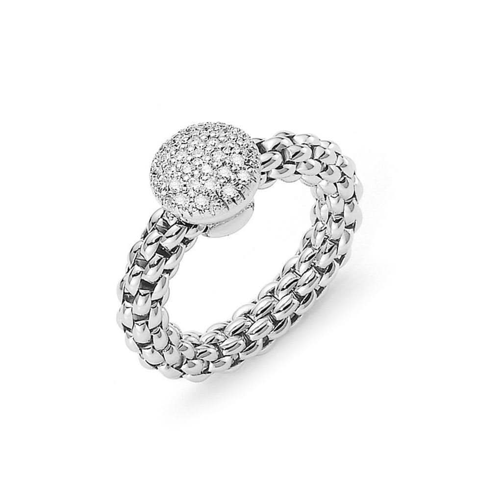 FOPE Jewellery FOPE 'Flex'it Solo' 18ct White Gold Diamond Ring AN647