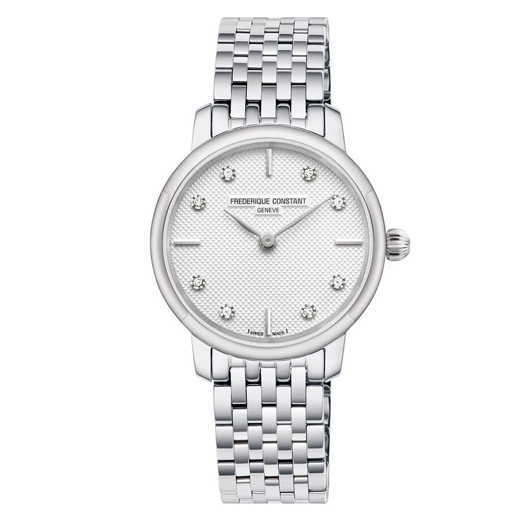 Frederique Constant Luxury Watch Frederique Constant Slimline Diamond-Set Quartz Watch, FC-200STDS26B