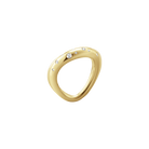 Georg Jensen Designer Jewellery Georg Jensen Offspring Ring - 18ct Yellow Gold and Brillant Cut Diamonds (1005345)