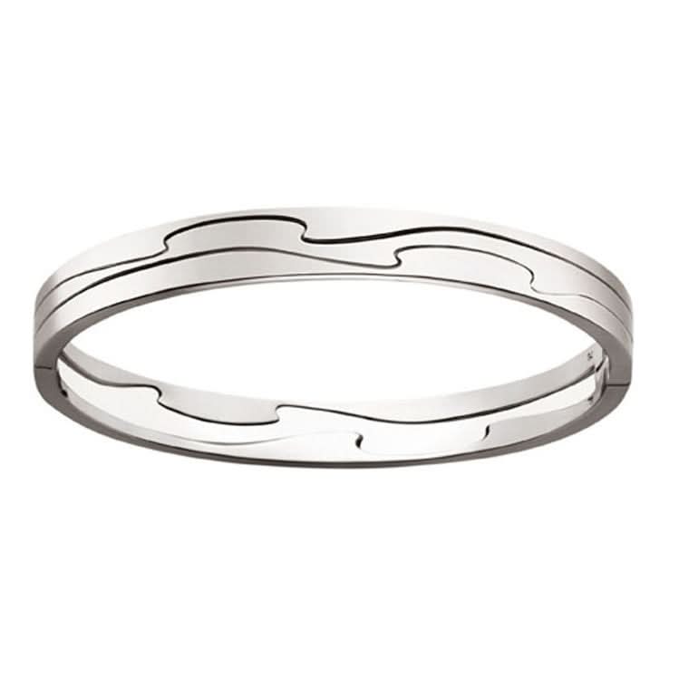 Georg Jensen Jewellery Georg Jensen Fusion Bangle - 18ct White Gold (3510449)