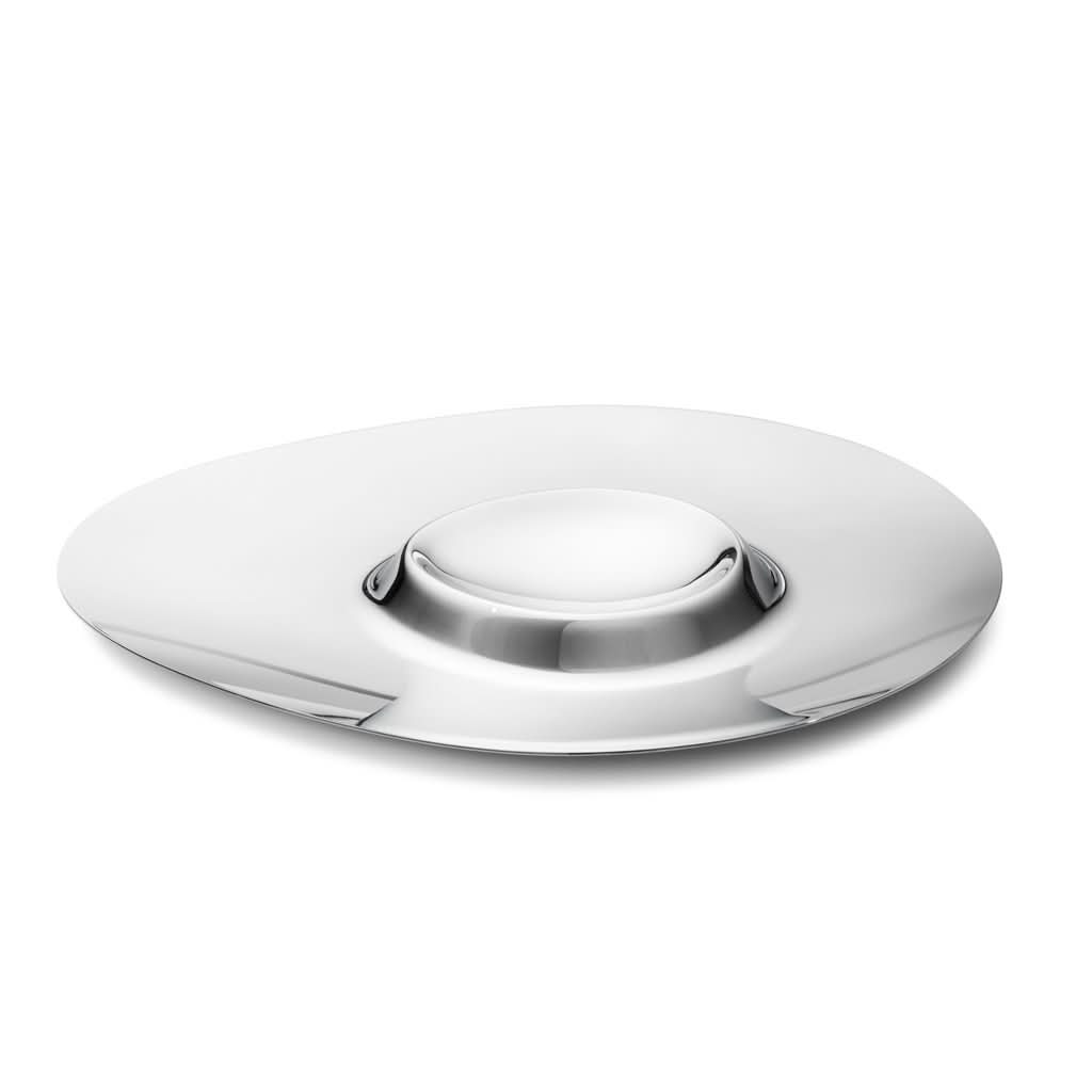 Georg Jensen Silverware Homewares Gifts Georg Jensen Sky Double Serving Bowl - Stainless Steel