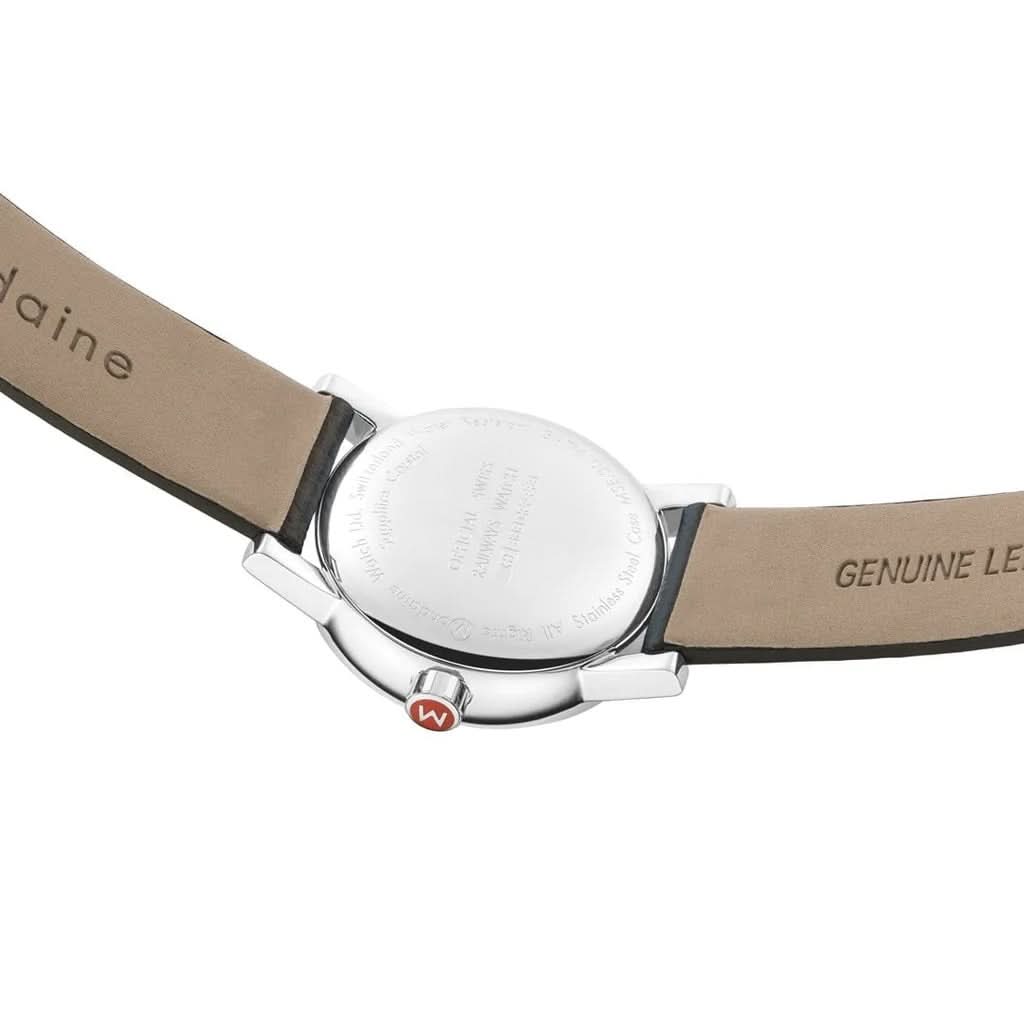 Mondaine Luxury Watches Mondaine evo2 Stainless Steel Watch with Black Leather Strap