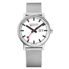 Mondaine Luxury Watches White Mondaine Evo2 Quartz Date Bracelet Watch MSE.40210.SM