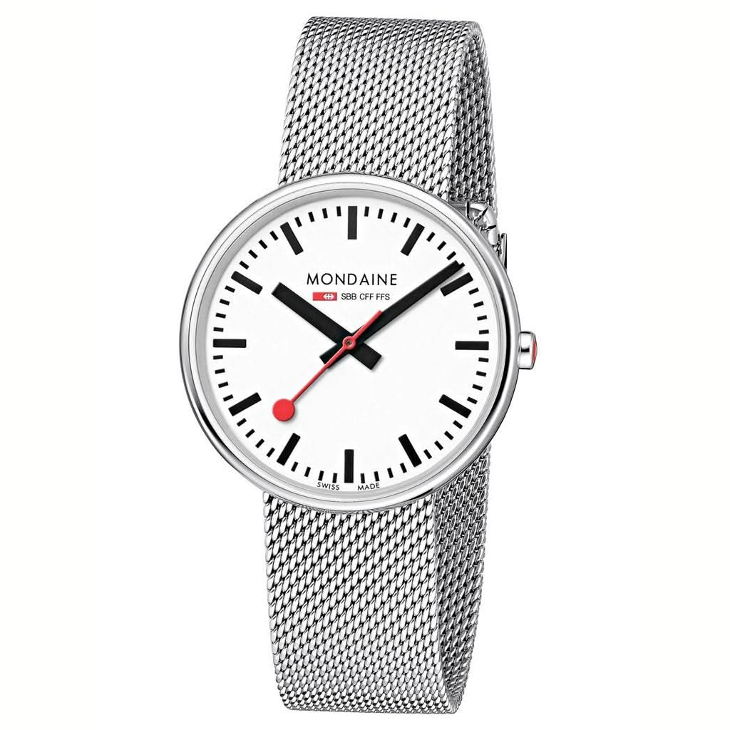 Mondaine Luxury Watches White Mondaine Mini Giant Backlight Quartz Bracelet Watch MSX3511BSM