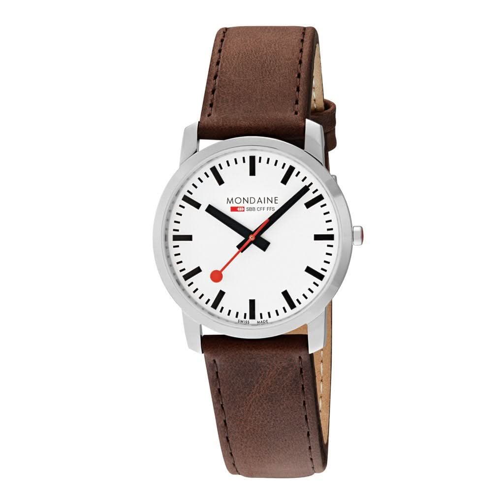 Mondaine Luxury Watches White Mondaine Simply Elegant Quartz Watch A638.30350.11SBG