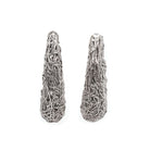 Ogden of Harrogate Designer Jewellery Roberto Coin, Silver Woven Hoop Earrings