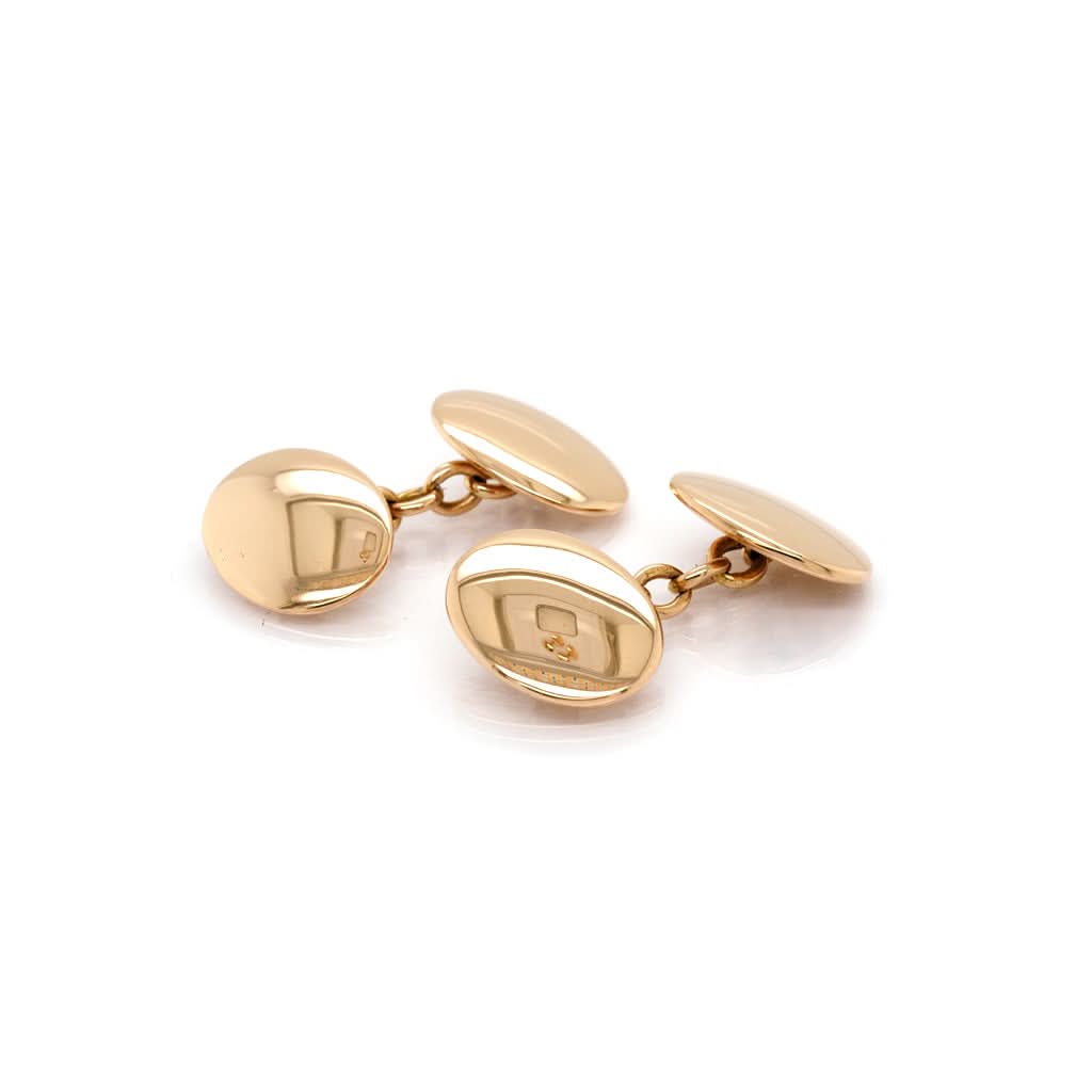 Ogden of Harrogate Jewellery 15ct Yellow Gold Oval Cufflinks