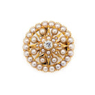 Ogden of Harrogate Jewellery 18ct Gold, Pearl and Diamond Star Brooch