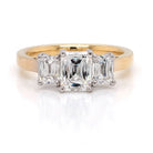 Ogden of Harrogate Jewellery 18ct Gold Rectangular Cut Diamond Three Stone Ring, Centre Diamond 1.00cts G VS2