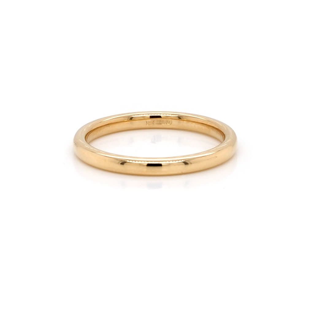 Ogden of Harrogate Jewellery 18ct Gold Slight Court 2mm Wedding Band, Size K