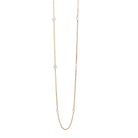 Ogden of Harrogate Jewellery 18ct Rose and White Gold Opera Length Chain with Spectacle Set Diamonds