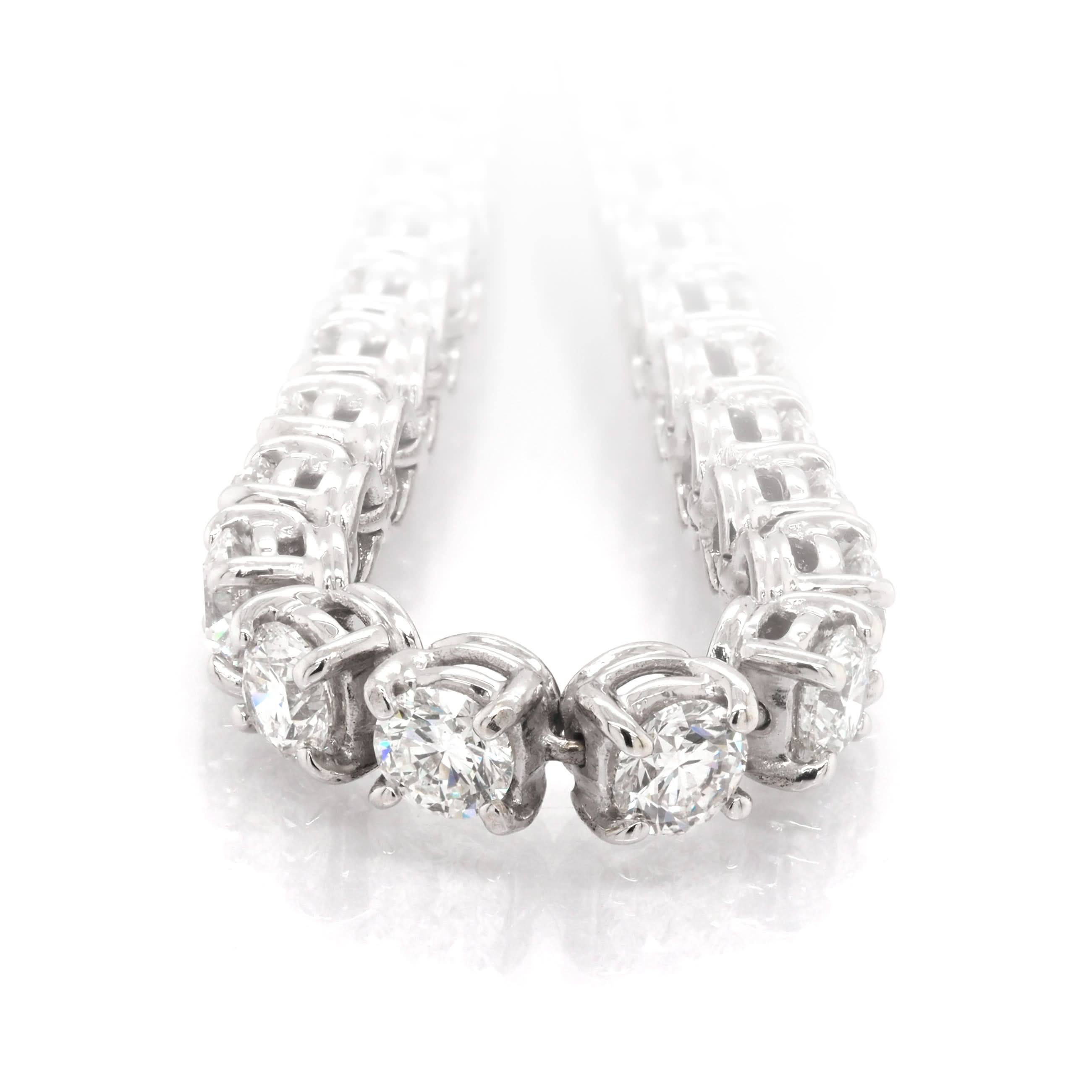 Ogden of Harrogate Jewellery 18ct White Gold 39 Brilliant-Cut Diamond Line Bracelet