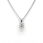 Ogden of Harrogate Jewellery 18ct White Gold and Diamond Single Stone Pendant