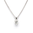 Ogden of Harrogate Jewellery 18ct White Gold and Diamond Single Stone Pendant
