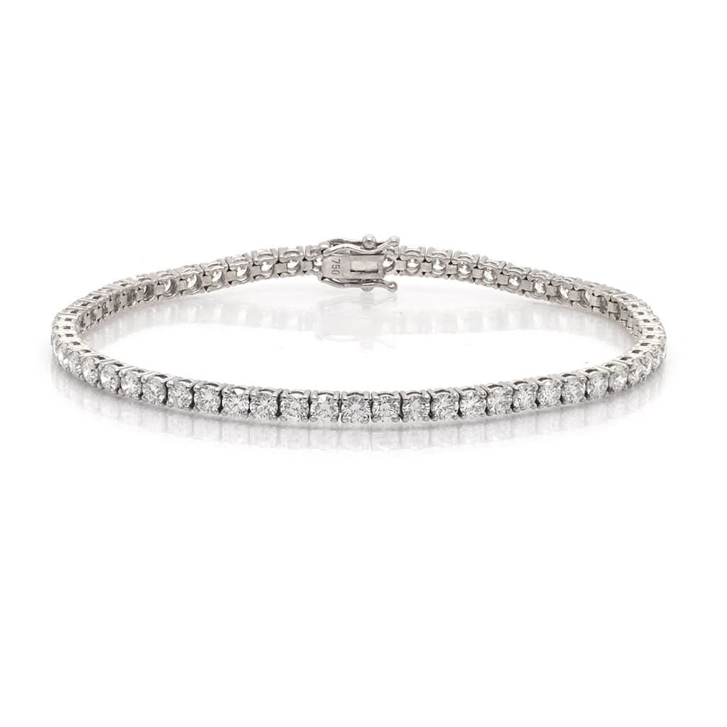 Ogden of Harrogate Jewellery 18ct White Gold Diamond Line Bracelet