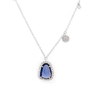 Ogden of Harrogate Jewellery 18ct White Gold, Rose-Cut Sapphire and Diamond Cluster Pendant, 1.77cts