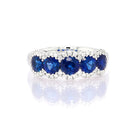 Ogden of Harrogate Jewellery 18ct White Gold, Sapphire and Diamond Cluster Ring