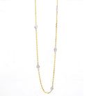 Ogden of Harrogate Jewellery 18ct Yellow Gold 18 Inch Chain with Spectacle Set Diamonds