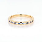 Ogden of Harrogate Jewellery 18ct Yellow Gold, Sapphire and Diamond Half Eternity Ring, Sapphires 0.16cts