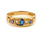 Ogden of Harrogate Jewellery 1920’s Sapphire And Diamond Ring