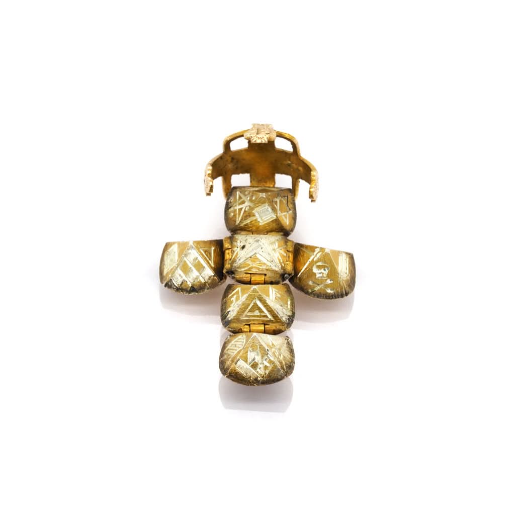 Ogden of Harrogate Jewellery 9ct Yellow Gold and Silver Masonic Orb Charm