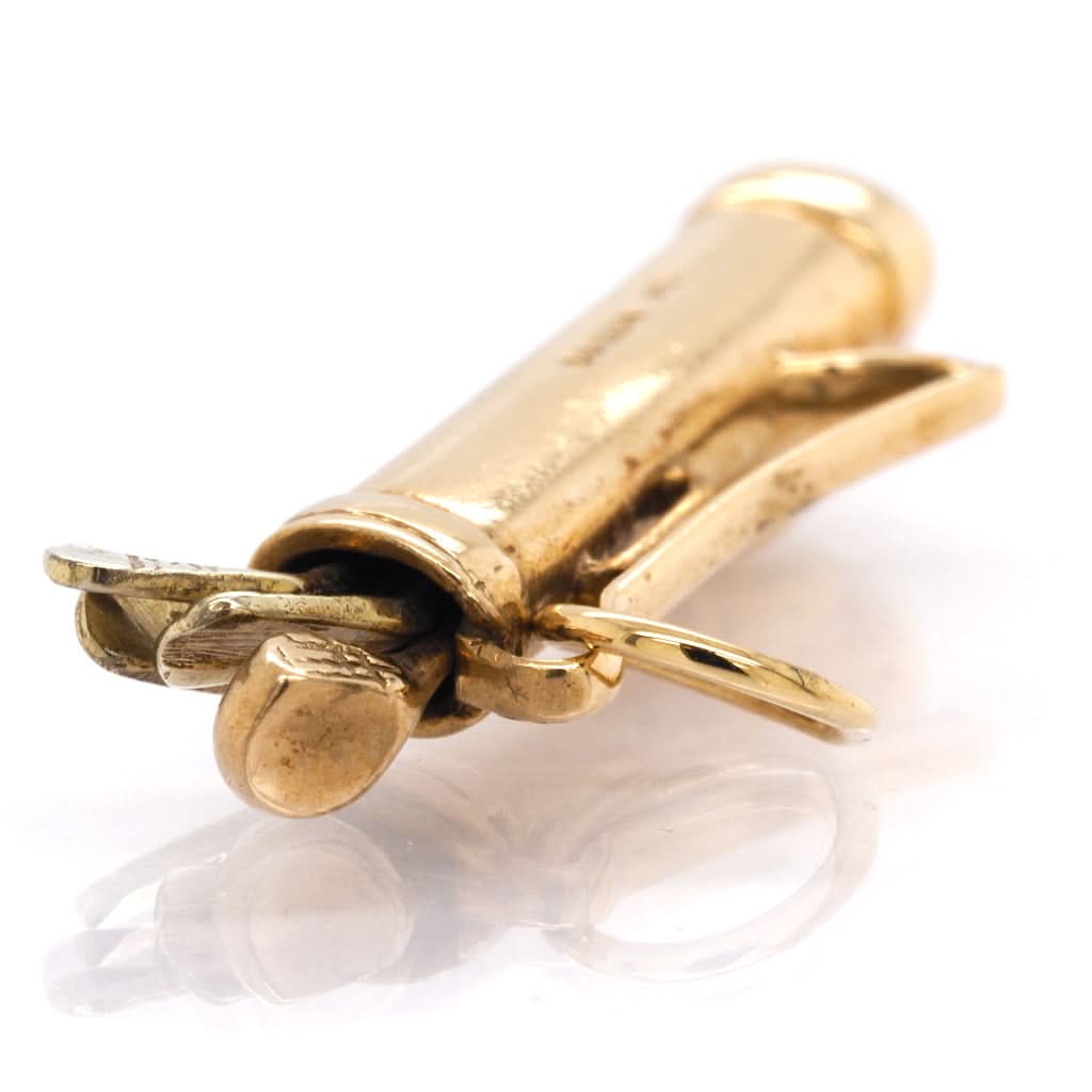 Ogden of Harrogate Jewellery 9ct Yellow Gold Golf Bag and Clubs Charm