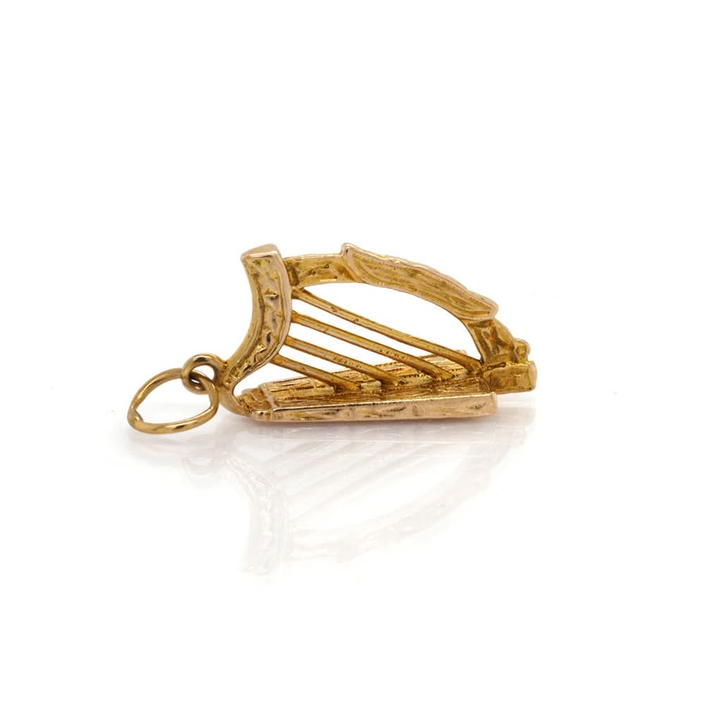 Ogden of Harrogate Jewellery 9ct Yellow Gold Harp Charm