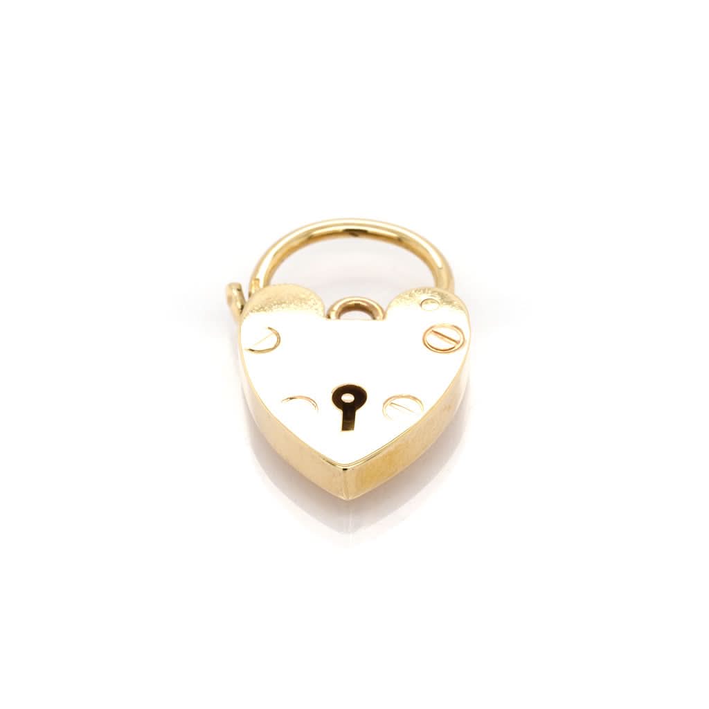 Ogden of Harrogate Jewellery 9ct Yellow Gold Heart Padlock Charm