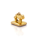 Ogden of Harrogate Jewellery 9ct Yellow Gold Lion Cornelian Charm